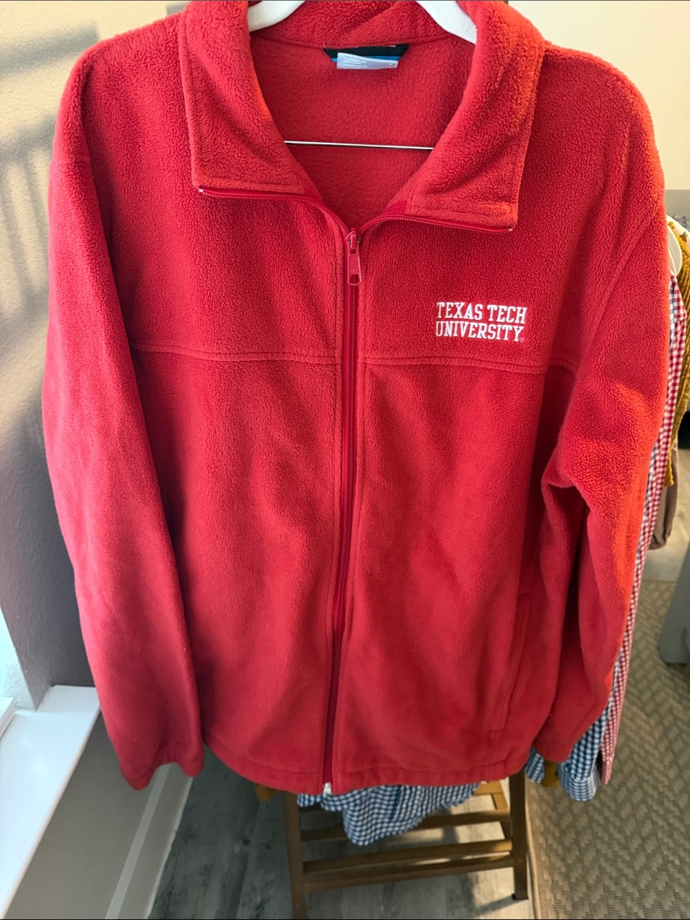 Columbia Red Full-Zip Fleece Jacket